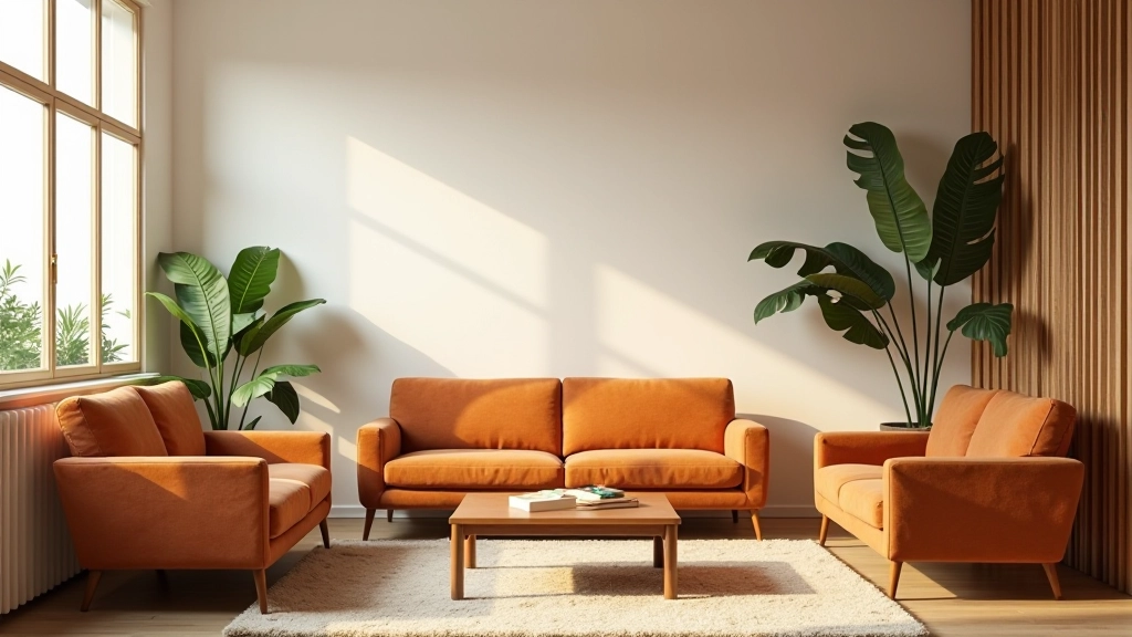 Mid-century wooden furniture pieces displayed in natural lighting